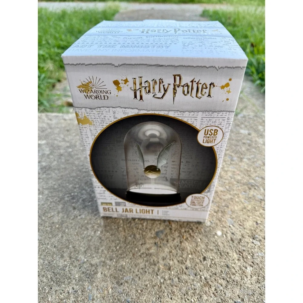 Harry Potter Golden Snitch Bell Jar Light Paladone USB Powered Touch Lamp NEW